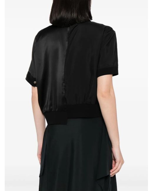 JNBY Black V-Neck Button-Down Shirt