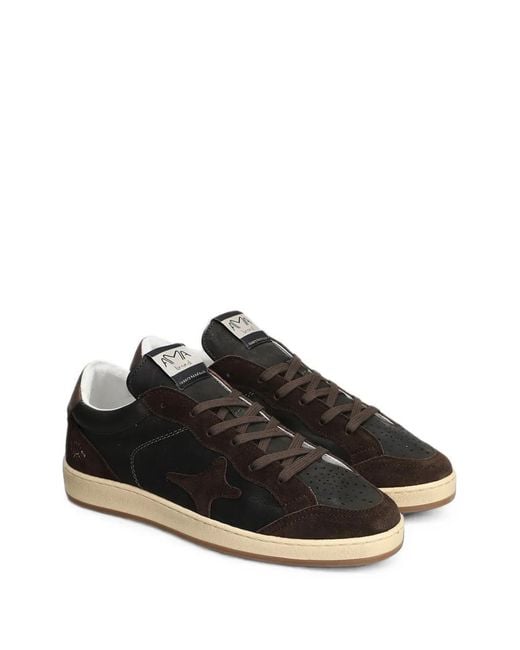 AMA BRAND Black Star-Patch Sneakers for men