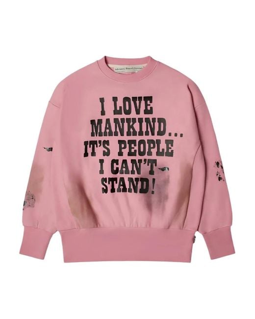 Advisory Board Crystals Pink I Love Mankind But. Sweatshirt for men