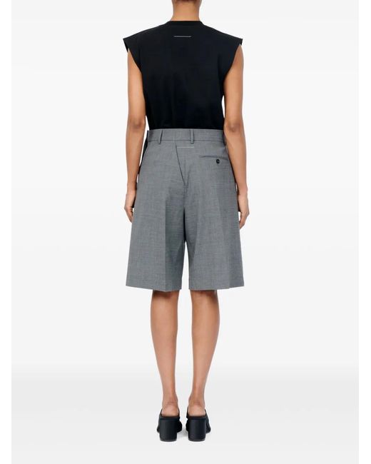 MM6 by Maison Margiela Blue Short À Détails Boutonnés