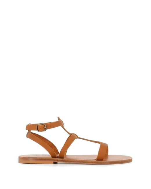 K. Jacques Brown Alaric Caged Sandals