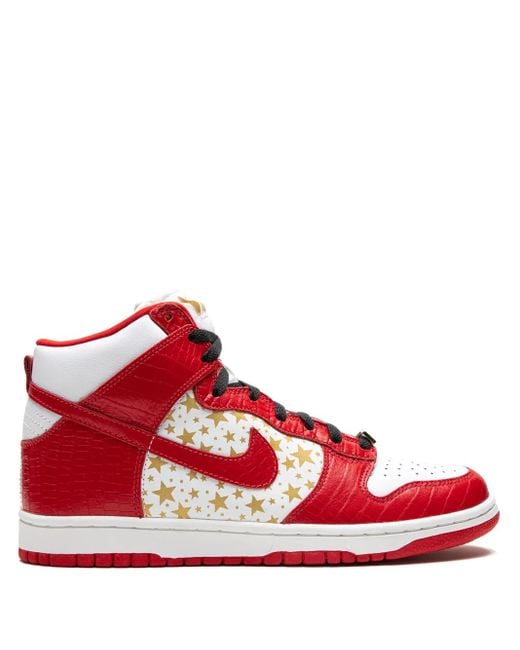 Nike X Supreme Sb Dunk High Pro Sneakers in het Red voor heren