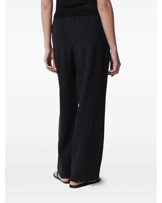 DUNST Black Drawstring-Waist Trousers
