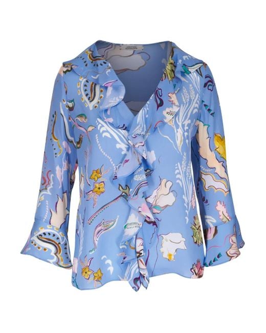Dorothee Schumacher シルクブラウス Blue