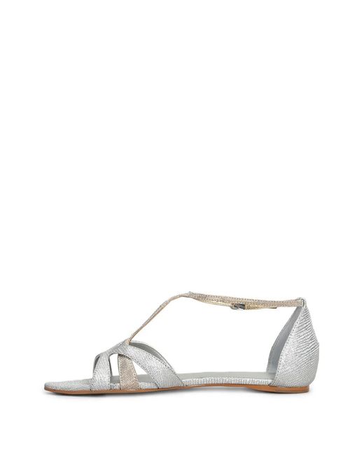 Carrano White Two-Tone Sandals