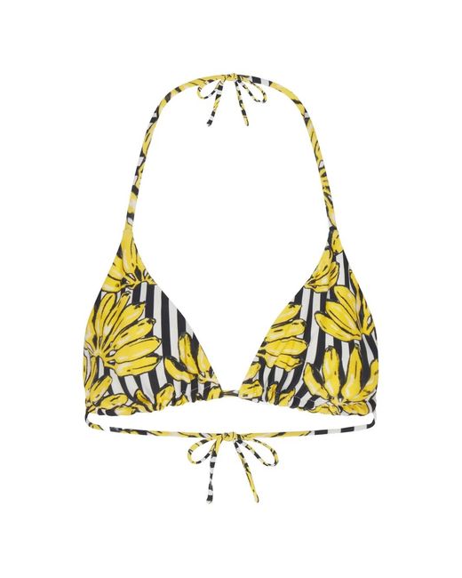 Simon Miller Metallic Bwai Striped Bikini Top