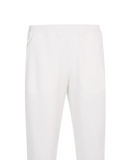 C P Company White Logo-Patch Track Pants for men