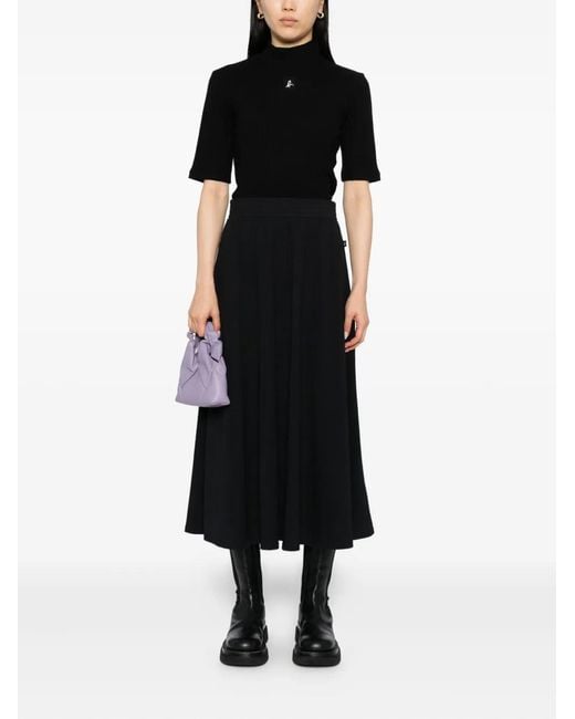 Agnes B. Black Logo-Patch Top