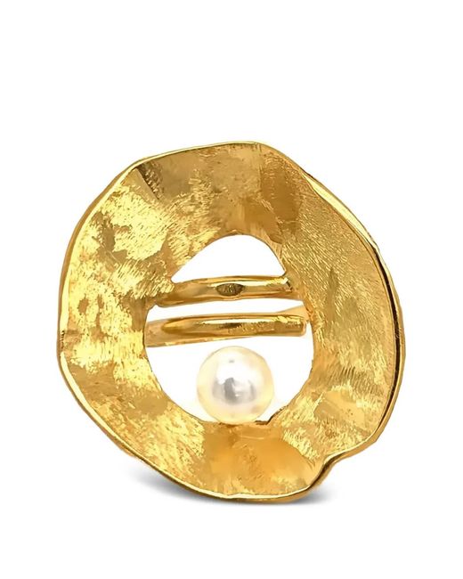 Esin Akan Metallic Sea & Moon Pearl-Embellished Ring