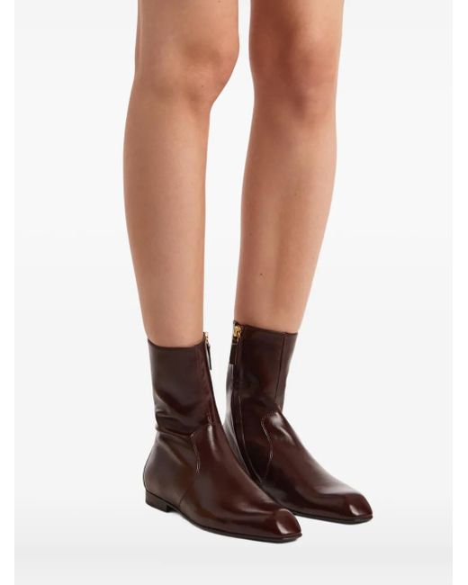 Khaite Purple Colt Ankle Boot