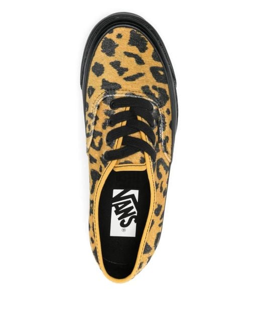 Vans Black Leopard-Print Sneakers