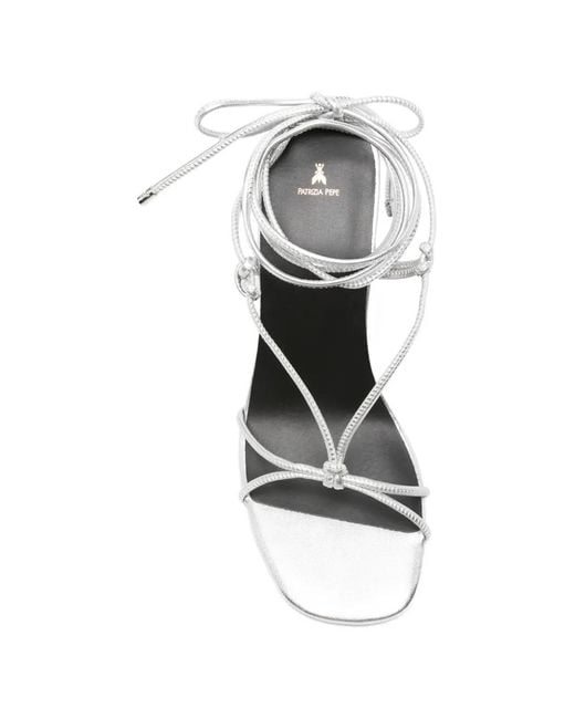 Patrizia Pepe White Square-Toe Sandals
