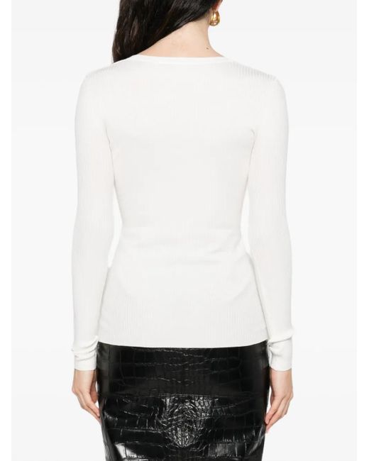 Elisabetta Franchi ボタンディテール トップ White