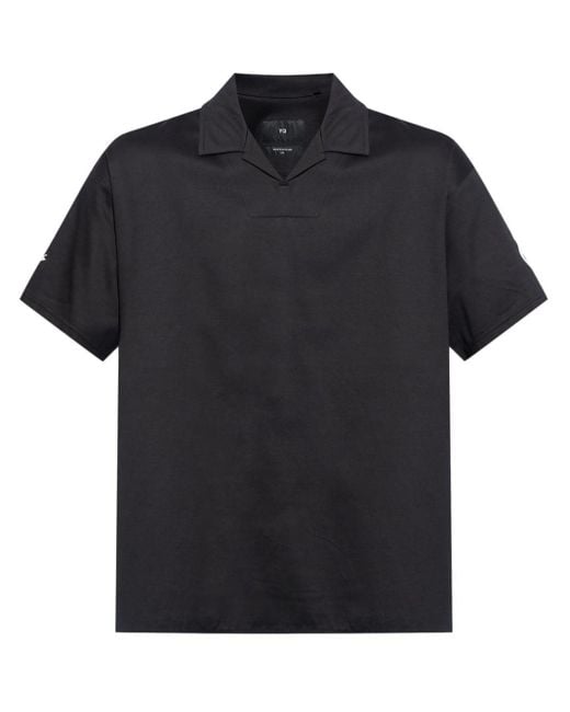 Polo en coton RM à manches courtes Y-3 pour homme en coloris Black