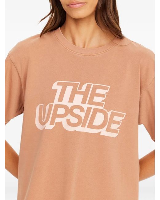 The Upside Natural Logo-Print Cotton T-Shirt