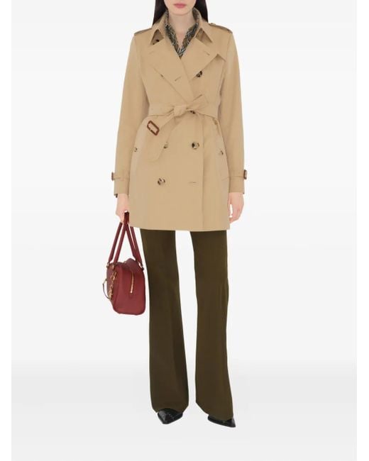 Burberry Natural Belted Double-Breasted Trench Coat