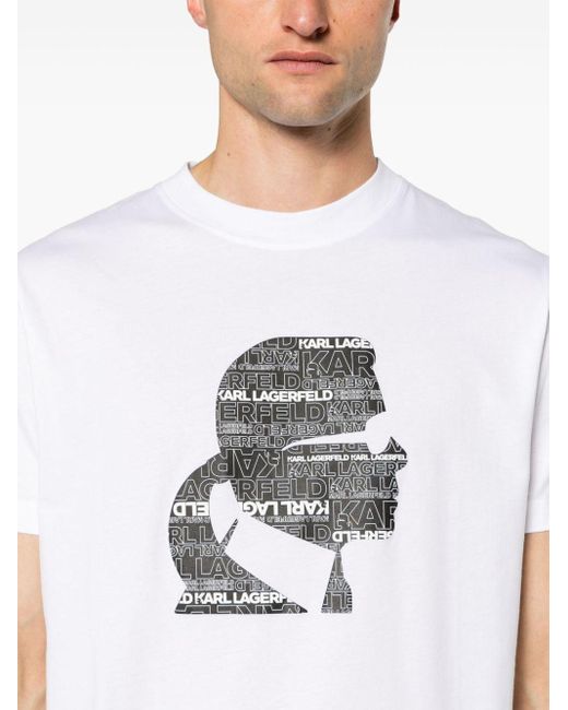 Karl Lagerfeld T-Shirt mit Ikonik Karl-Motiv in White für Herren