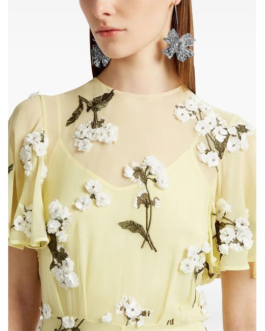 Erdem ショートスリーブ ドレス Metallic