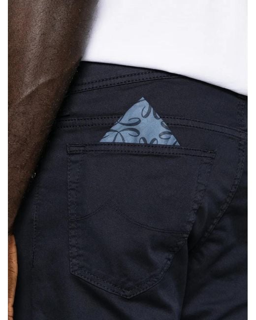 Jacob Cohen Blue Cotton Pants for men
