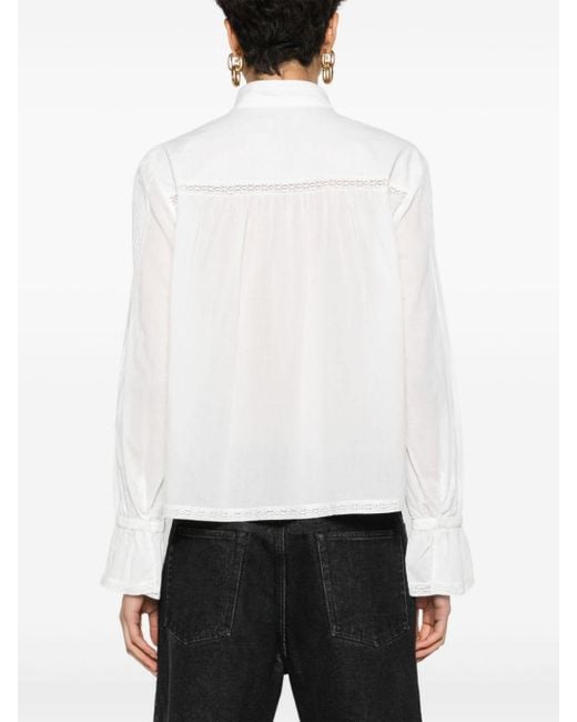 Zadig & Voltaire White Ruffle-detail Cotton Shirt