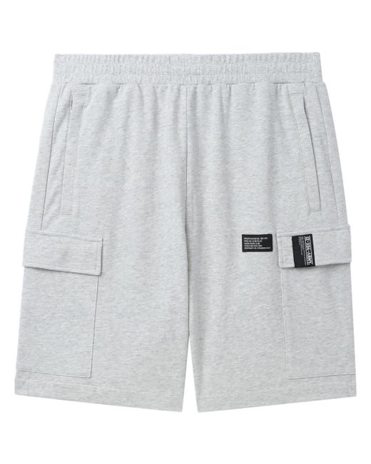 Izzue Gray Cotton Track Shorts for men