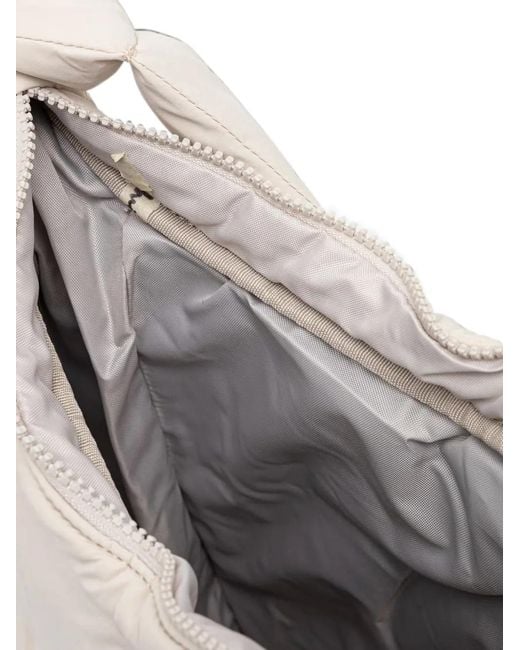 Columbia White Luxe Quilted Shoulder Bag