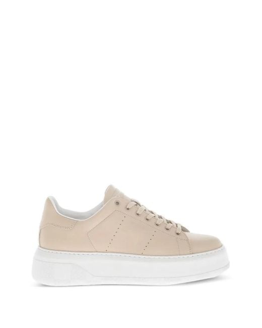 Woolrich White Low-Top Leather Sneakers