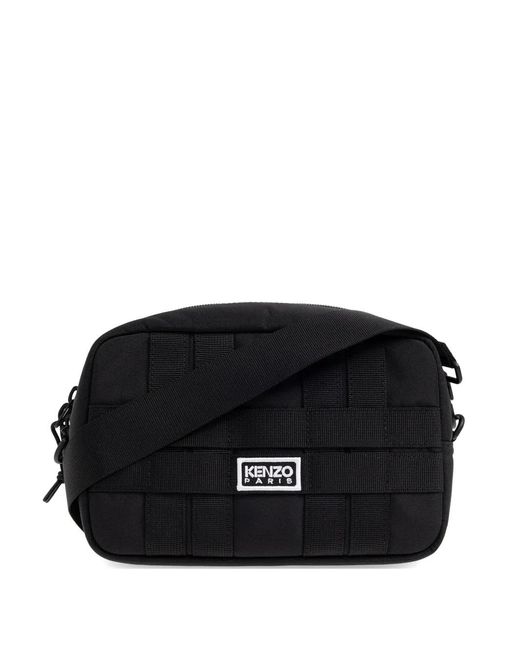KENZO Black Explorer Messenger Bag for men