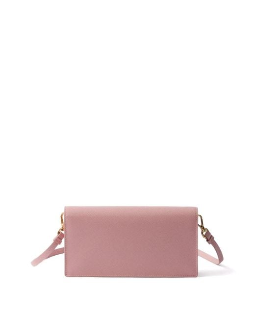 Prada Pink Triangle-Logo Mini-Bag