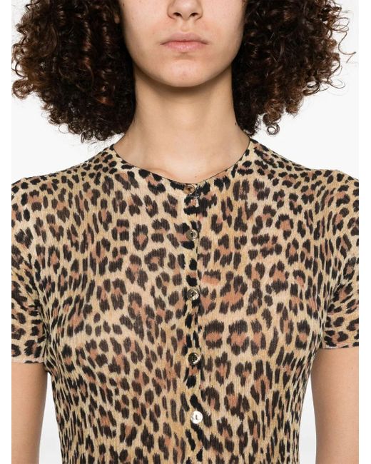 Blumarine レオパード Tシャツ Brown