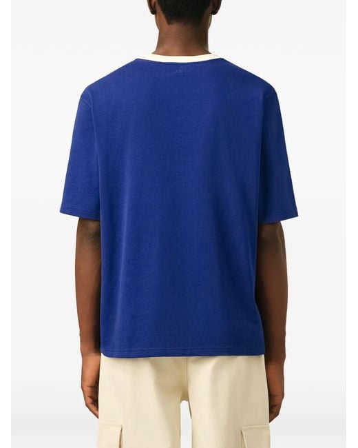 AMI Blue Cotton Thank You For Being A Friend T-Shirt