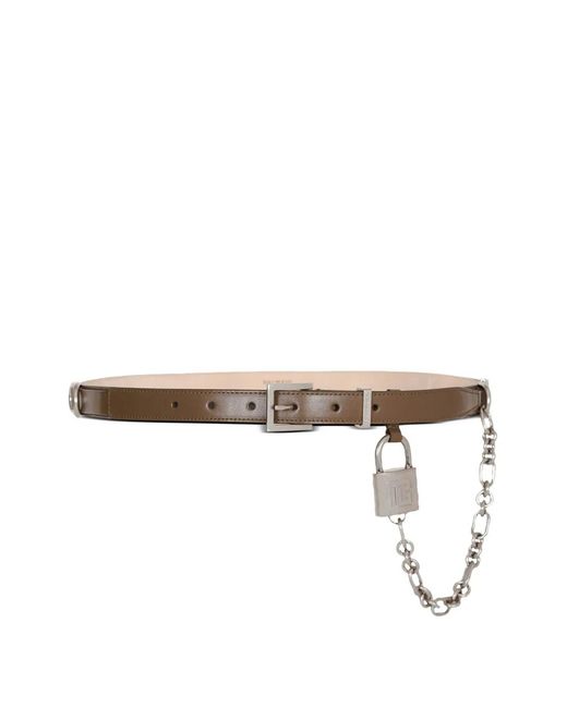 Balmain Brown Leather Belt for men