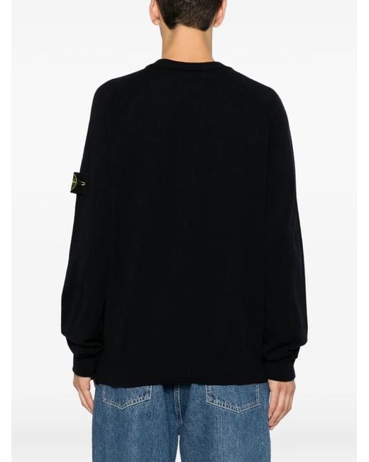Stone Island Black 5100007 Stretch Rws Wool Jumper for men