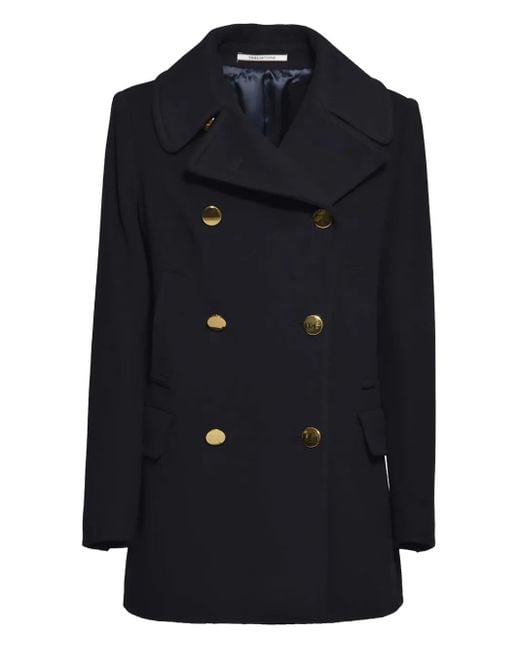 Tagliatore Double-breasted Coat Blue