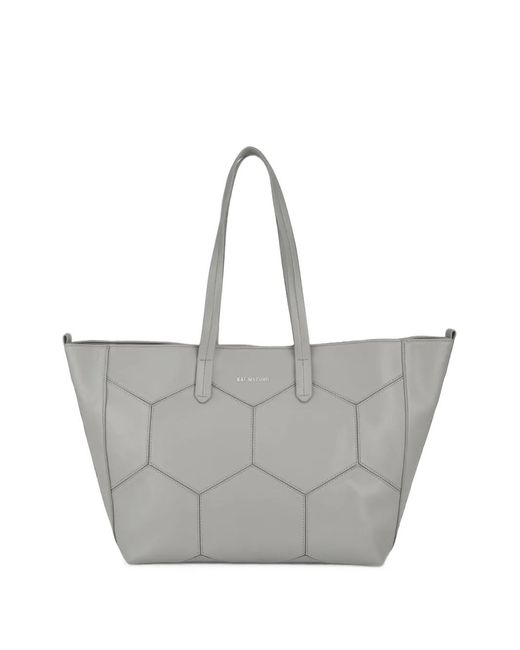 Kat Maconie Gray Medium Charlotte Geometric-Quilted Tote Bag