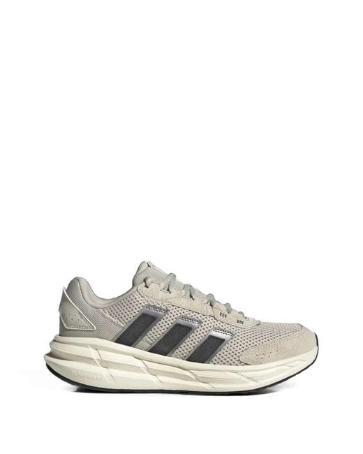 Adidas White Astrastar Mesh-Panelled Sneakers
