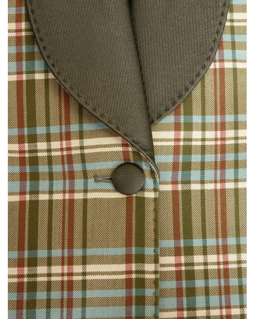 Etro Green Check-pattern Jacquard Waistcoat