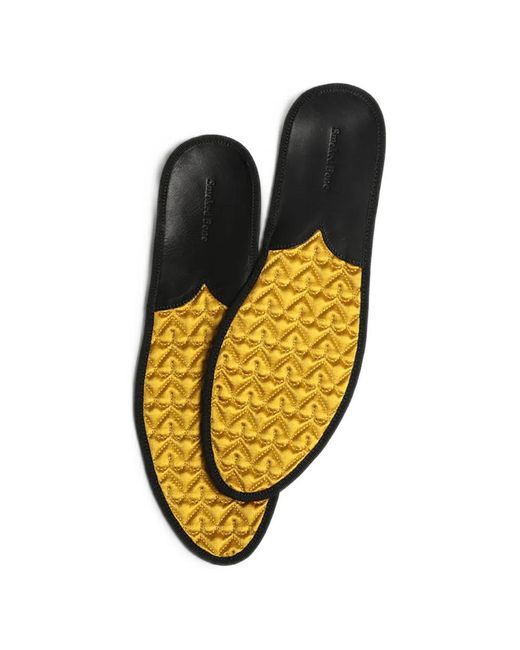 Fortela Black Broadway Horse Suede Slippers for men