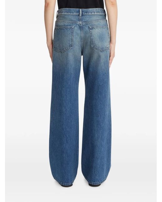 Ann Demeulemeester Blue Stonewashed Wide-Leg Jeans
