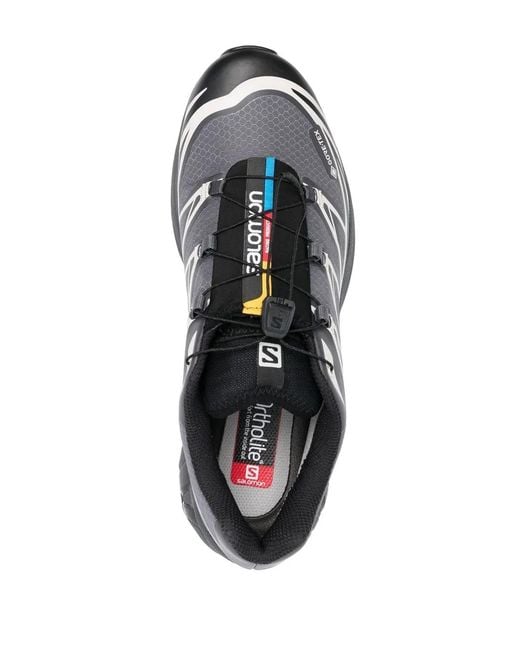 Salomon Black Grey Xt-6 Gore-tex Low Top Sneakers - Unisex - Fabric/rubber