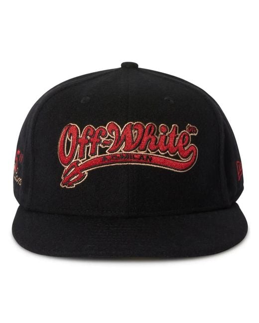 Off-White c/o Virgil Abloh Black Embroidered Wool-Blend Baseball Cap