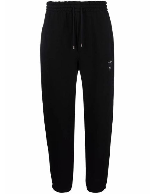 GmbH Black Logo-Leg Track Pants for men