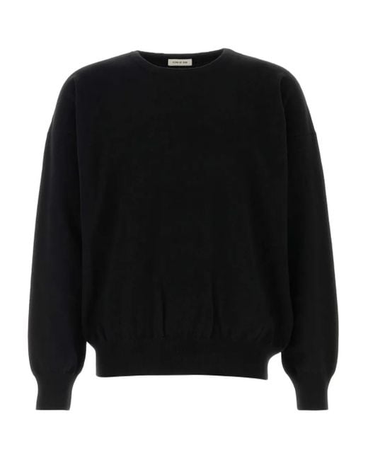 Fear Of God Kasjmier Trui Met Ronde Hals in het Black voor heren