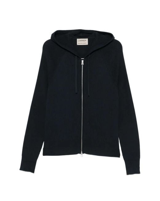 Carrera Black Matti Zip-Up Hoodie for men