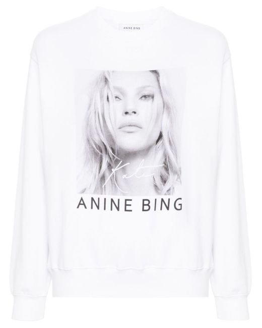 Anine Bing Katoenen Sweater in het White