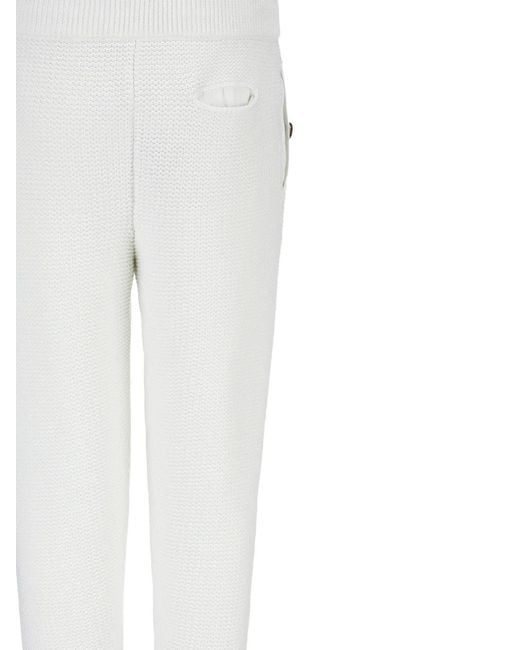 Billionaire White Logo-Detail Knit Track Pants for men