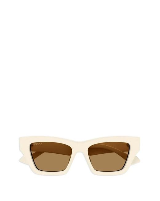 Gucci Metallic Square-Frame Sunglasses