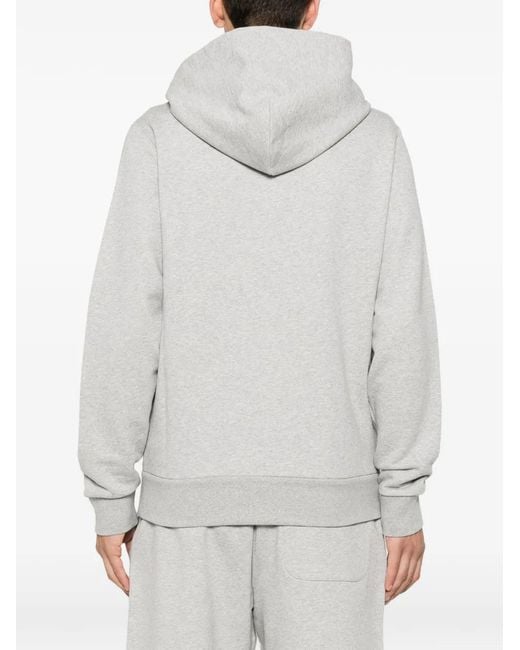 Moncler White Logo-Patch Zip-Up Hoodie for men