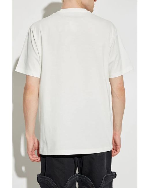 Iceberg White Graphic-Logo-Print Cotton T-Shirt for men
