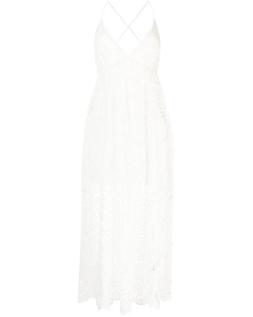 Zimmermann White Lexi Embroidered Slip Dress